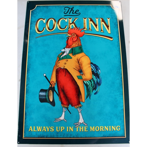 100 - THE COCK INN TIN SIGN