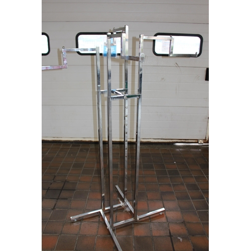 16 - CHROME CLOTHES DISPLAY STAND