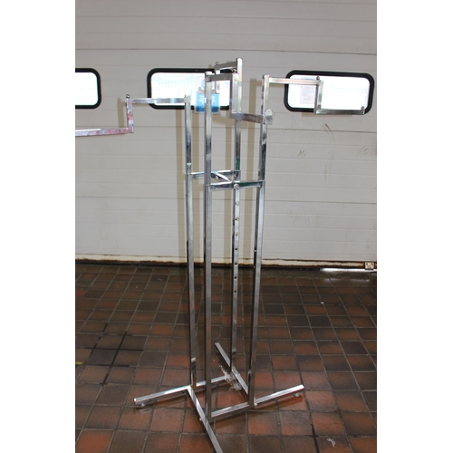 17 - CHROME CLOTHES DISPLAY STAND