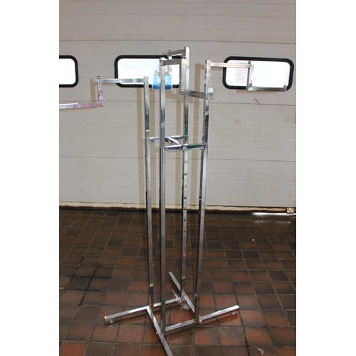 19 - CHROME CLOTHES DISPLAY STAND