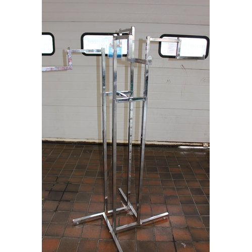 21 - CHROME CLOTHES DISPLAY STAND