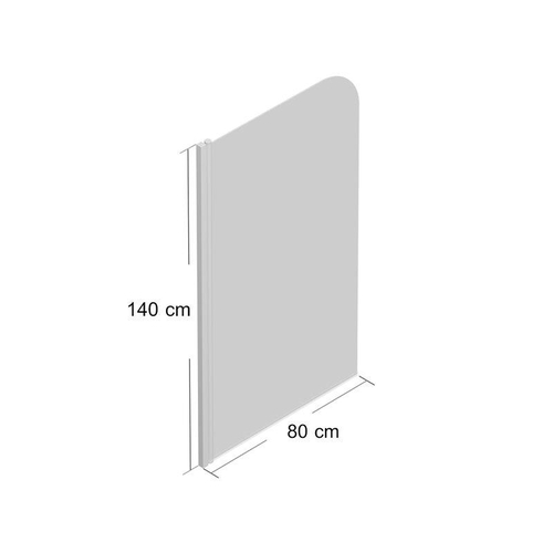 32 - Belfry Bathroom-Forada 1400 mm x 800 mm Pivot Semi-Frameless Bath Screen RRP£42.99-