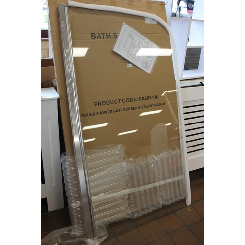 32 - Belfry Bathroom-Forada 1400 mm x 800 mm Pivot Semi-Frameless Bath Screen RRP£42.99-