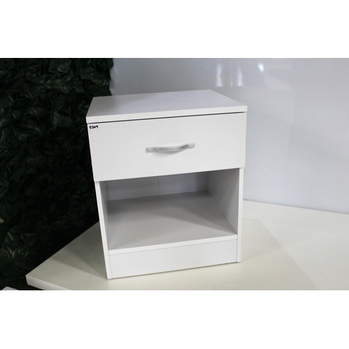 112 - Latitude Run-Mistaya 1 Drawer Bedside Table White RRP£27.99