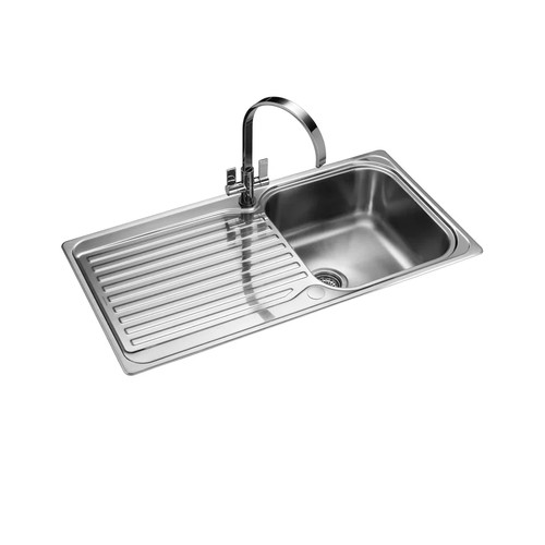 60 - Rangemaster Sink & Taps Sedona 98.5cm x 50.8cm Kitchen Sink RRP £179.99