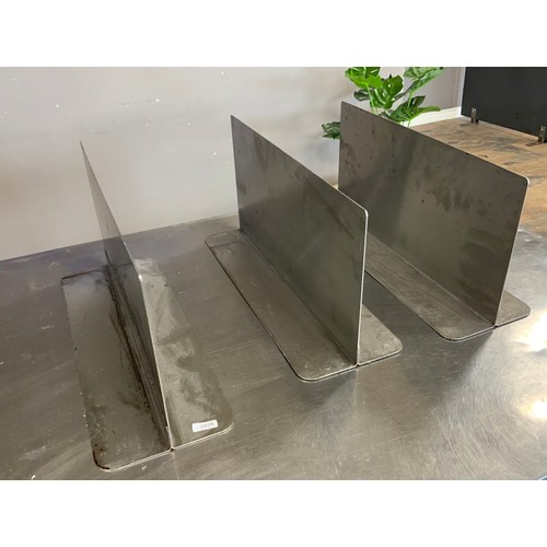 191 - 3 x SS FREE STANDING SHELF DIVIDERS