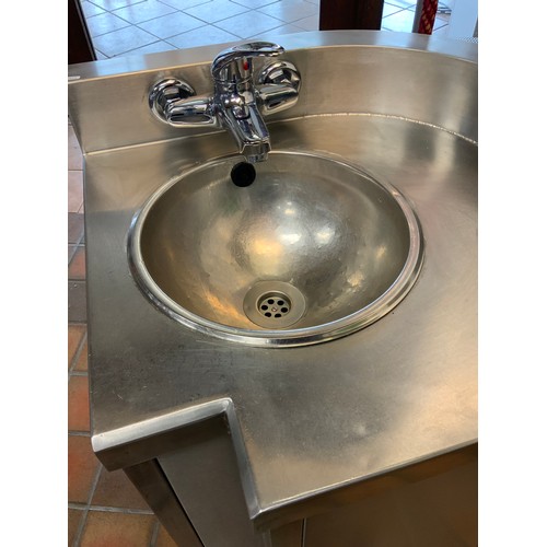 45 - SS CORNER HAND SINK UNIT