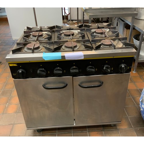 55 - BUFFALO 6 BURNER GAS COOKER MODEL 444449624