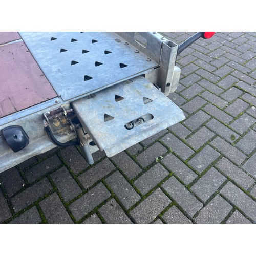 228 - INDESPENSION CAR TRAILER 14.5ft x 6.5ft WITH LOADING RAMPS