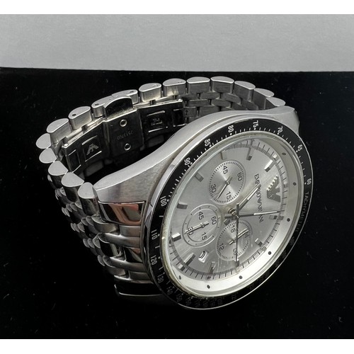 215 - Emporio Armani AR6073 Men's Sportivo Steel Chronograph Watch - USED ( P21061905) Cost New £299