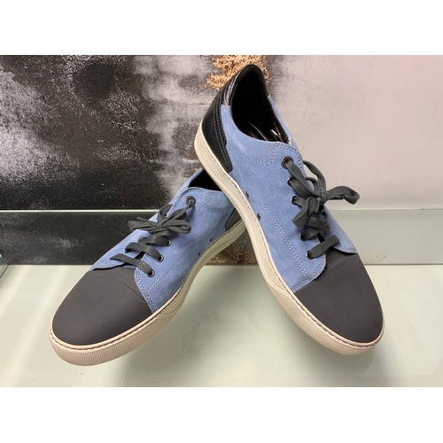 239 - LANVIN LIGHT BLUE AND GREY MENS SHOES SIZE 9 RRP £410 (CRP/5)