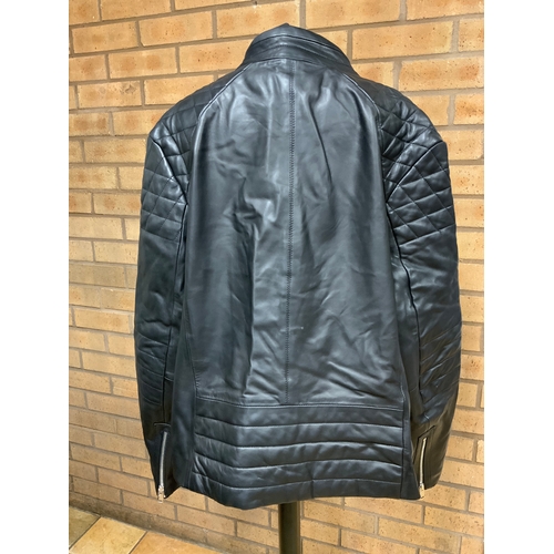 199 - REISS BIKER LEATHER SIZE XXL  & ARMANI EXCHANGE BLACK JACKET SIZE XXL RRP £489(CRP/6)