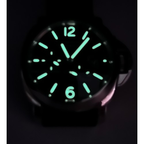 280 - PANERAI LUMINOR POWER RESERVE AUTOMATIC WATCH MODEL OP6762, CIRCULAR BLACK DIAL WITH LUMINOUS TWELVE... 