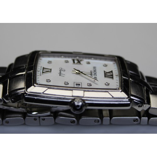 268 - RAYMOND WEIL PARSIFAL BRACELET WATCH WITH 8 DIAMOND DOTS -APPROX TOTAL 0.04 CARATS - MOTHER OF PEARL... 