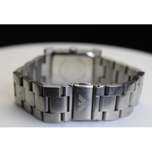 258 - EMPORIO ARMANI STAINLESS STEEL BRACELET WATCH MODEL AR-0216 RRP £279 (P20161448)