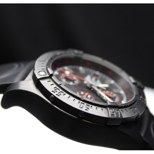 276 - BREITLING BLACK STEEL AVENGER STRAP CHRONOGRAPGH WATCH -SERIAL NUMBER 2680833 - CASE 47.0 mm RRP £56... 