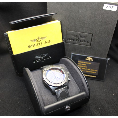 276 - BREITLING BLACK STEEL AVENGER STRAP CHRONOGRAPGH WATCH -SERIAL NUMBER 2680833 - CASE 47.0 mm RRP £56... 