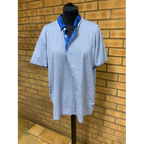 193 - HUGO BOSS BLUE POPLO TOP SIZE XL, PAUL SMITH STRIPE POLO SIZE LARGE TOTAL RRP £200(CRP7)