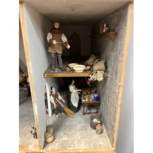 142 - CASTLE DOLLS HOUSE AND ACCESSORIES