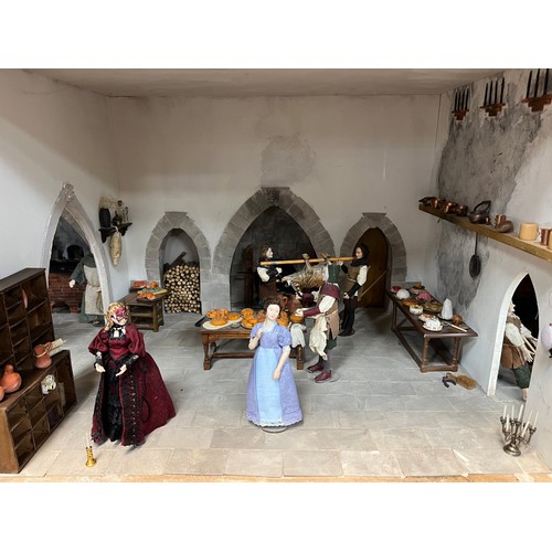 142 - CASTLE DOLLS HOUSE AND ACCESSORIES