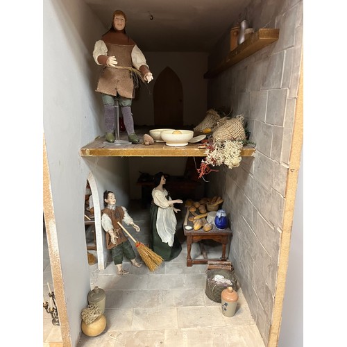 142 - CASTLE DOLLS HOUSE AND ACCESSORIES