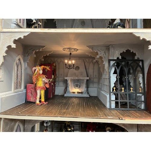 142 - CASTLE DOLLS HOUSE AND ACCESSORIES