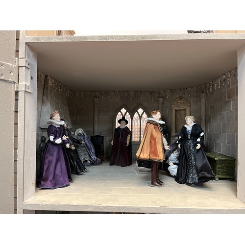 142 - CASTLE DOLLS HOUSE AND ACCESSORIES