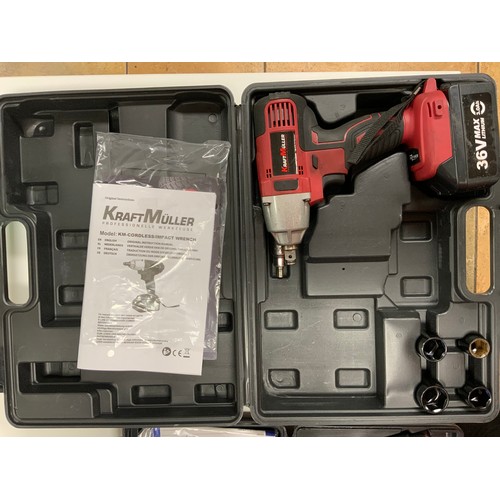 205A - CORDLESS IMPACT DRILL IN CASE (NO CHARGER) & POWER CRAFT 3/8