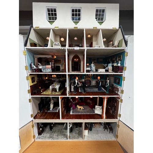 137 - DOWNTON ABBEY DOLLS HOUSE 4 FLOOR & BASEMENT'LANCASTER GATE' AND ACCESSORIES