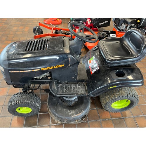 173 - McCULLOCH 6 SPEED RIDE ON MOWER PETROL