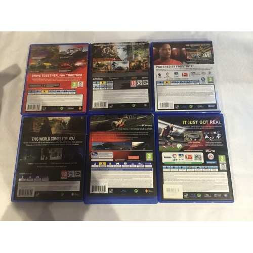 81 - 6 USED PLAYSTATION 4 GAMESGAMES  TOTAL RRP £70 (30)