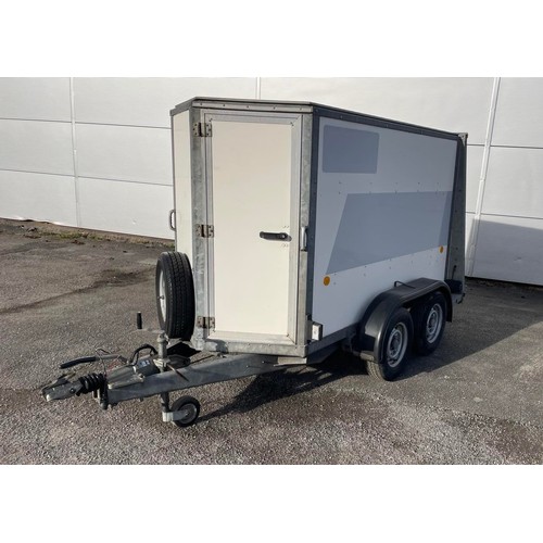 190 - IFOR WILLIAMS BV84GTA 4 WHEEL BOX TRAILER - 2.7 TON GROSS WEIGHT WIDTH 5FT X LENGTH 9FT' X HEIHT 6FT... 