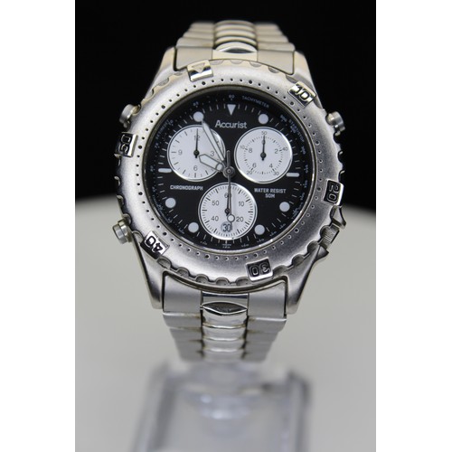 162 - GENTS ACCURIST CHRONOGRAPGH BRACELET WATCH (CRP/4)