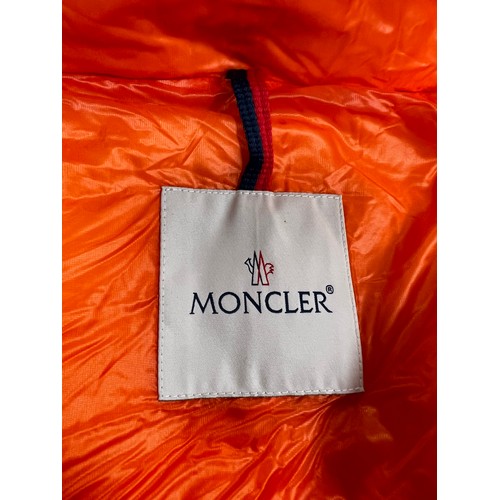 118 - MONCLER 'TARNOS' ORANGE QUILTED DOWN JACKET WITH HOOD SERIAL CODE : F20911A51R00 539WF-326 SIZE 5 RR... 