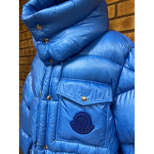 120 - MONCLER BLUE 'LAMENTIN' QUILTED DOWN JACKET WITH HOOD RRP £1259 SIZE 5 SERIAL CODE:F20911B58300 539W... 