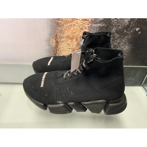 168 - BALENCIAGA SPEED 2.0 LACE UP TRAINERS IN BLACK SIZE 7 IN BOX RRP £735 (KA/03)