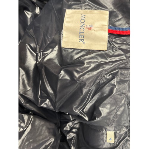 119 - MONCLER BLACK ECRINS GIUBBOTTO DOWN JACKET SIZE 4 USED RRP £1135  (KA/17)