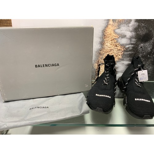 168 - BALENCIAGA SPEED 2.0 LACE UP TRAINERS IN BLACK SIZE 7 IN BOX RRP £735 (KA/03)