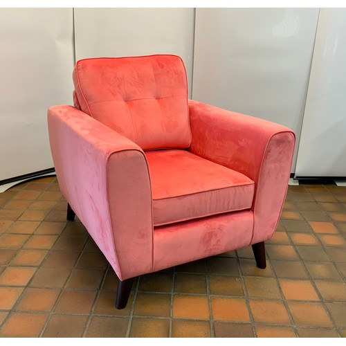 73 - PINK VELOUR CHAIR