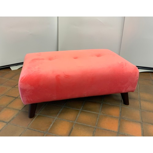 75 - PINK VELOUR FOOT STOOL