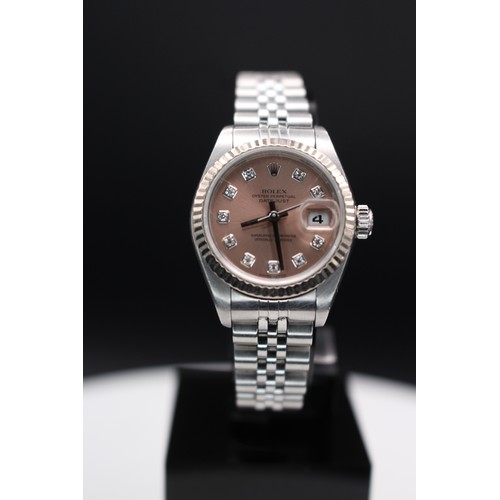 156 - ROLEX OYSTER PERPETUAL DATEJUST WRISTWATCH 26MM MODEL NUMBER 79174 ON JUBILEE 62510 BRACELET WITH SA... 