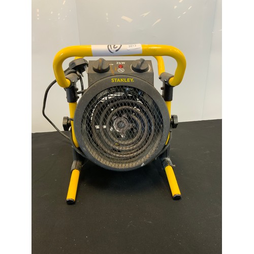 53 - STANLEY 2KW SITE HEATER - BLACK / YELLOW MODEL ST52241E - COST NEW £116 (JIR/16)