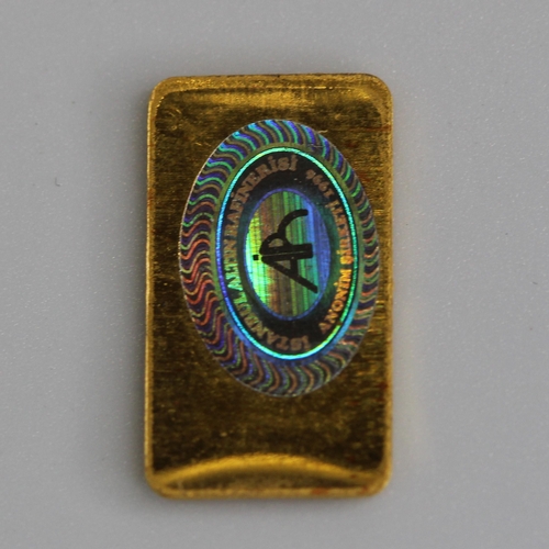 109 - 1g FINE GOLD 999.9 ISTANBUL W CERTIFICATE RRP £58.01