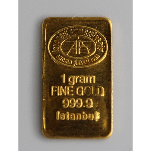 109 - 1g FINE GOLD 999.9 ISTANBUL W CERTIFICATE RRP £58.01