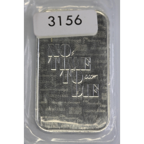 105 - NO TIME TO DIE 007 999.9 FINE SILVER- THE ROYAL MINT RRP £45.99