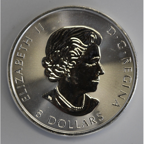 99 - CANADIAN SUPERLEAF 2017 1 1/2 oz 9999 SILVER 8 DOLLARS SILVER COIN RRP £46.80