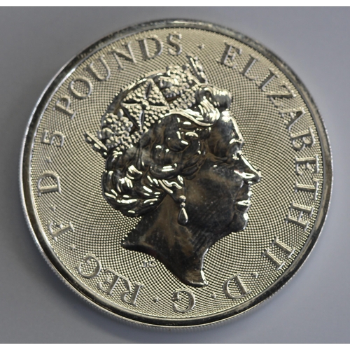98 - YALE OF BEAUFORT 2019 2oz  SILVER 5 POUNDS SILVER COIN RRP £71.88