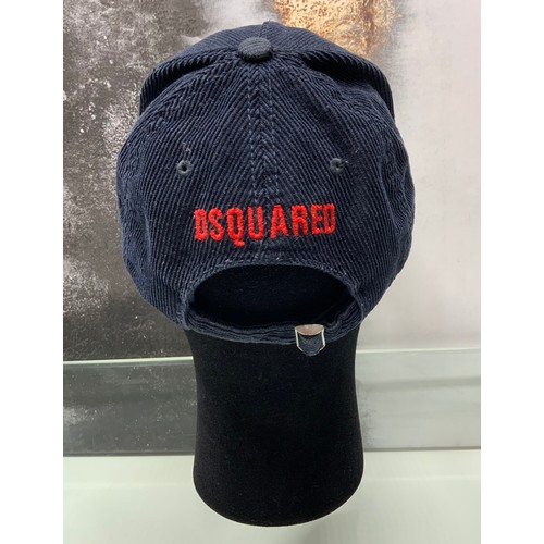 76 - DSquared² Men's Black F**king Freezing corduroy Cap RRP £70 (P22175481)