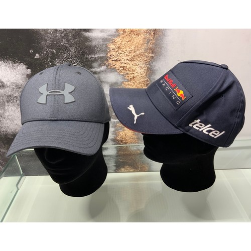 75 - PUMA REDBULL RACING TELCEL CAP RRP £26 & UNDER ARMOUR ISO CHILL CAP RRP £25 (P22175481)