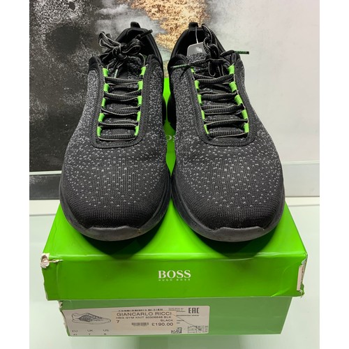 61 - HUGO BOSS GIANCARLO RICCI GYM KNIT TRAINER SIZE 7 RRP £190 (P22175481)